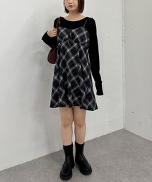 ’バイアスチェックアソートミニキャミワンピース’