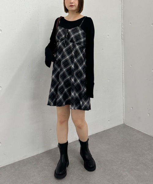 バイアスチェックマーメイドワンピース XSサイズ バイアスチェックマーメイドワンピース♡XSサイズ♡完売品♡ミシェル