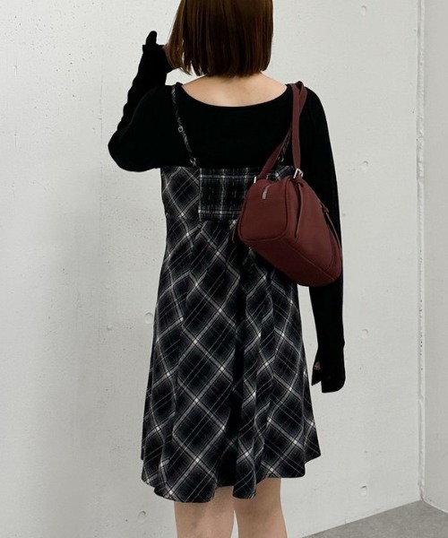 セール】'バイアスチェックアソートミニキャミワンピース'（ワンピース