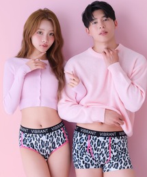 aimerfeel（エメフィール）の「ヒョウカラー トリミング メンズ ボクサーショーツ (前開き)（ボクサーパンツ）」