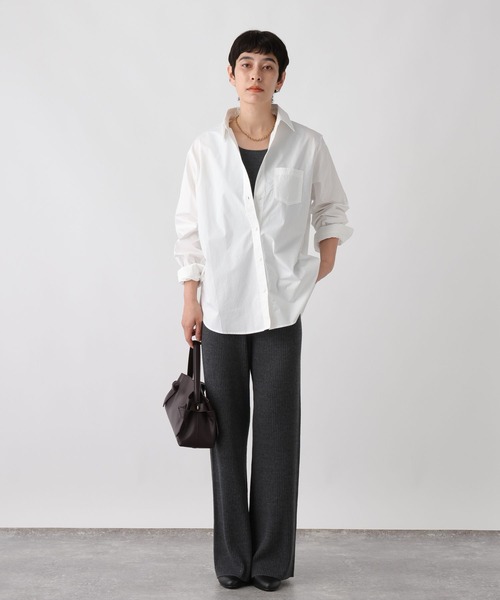 studio CLIP(スタディオクリップ)の「《ウタオ》ベーシックシャツ(シャツ/ブラウス・レディース・ホワイト/ライトブルー・FREE)」の3枚目の写真