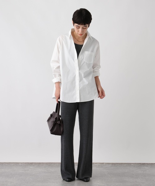 studio CLIP(スタディオクリップ)の「《ウタオ》ベーシックシャツ(シャツ/ブラウス・レディース・ホワイト/ライトブルー・FREE)」の4枚目の写真