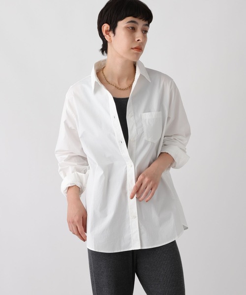 studio CLIP(スタディオクリップ)の「《ウタオ》ベーシックシャツ(シャツ/ブラウス・レディース・ホワイト/ライトブルー・FREE)」の6枚目の写真