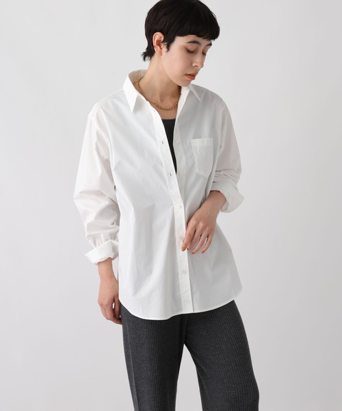 studio CLIP(スタディオクリップ)の「《ウタオ》ベーシックシャツ(シャツ/ブラウス・レディース・ホワイト/ライトブルー・FREE)」の7枚目の写真