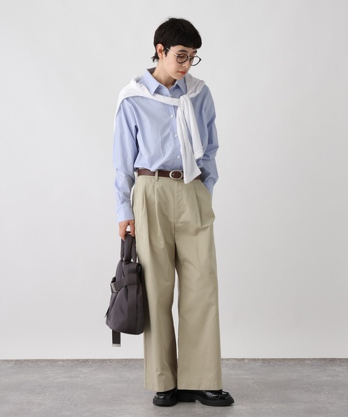 studio CLIP(スタディオクリップ)の「《ウタオ》ベーシックシャツ(シャツ/ブラウス・レディース・ホワイト/ライトブルー・FREE)」の13枚目の写真