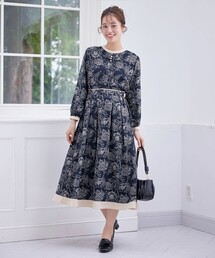 トワルドジュイ配色ワンピース
