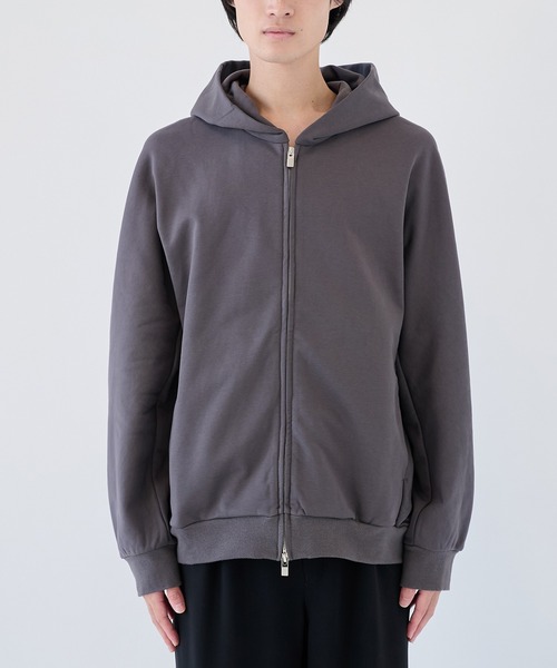 ATTACHMENT（アタッチメント）の「【ATTACHMENT/アタッチメント】CO STRECH TERRY ZIP UP HOODIE（パーカー・メンズ・ブラック/チャコールグレー・2/3）」の14枚目の写真