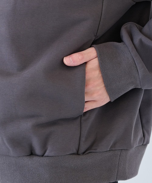 ATTACHMENT（アタッチメント）の「【ATTACHMENT/アタッチメント】CO STRECH TERRY ZIP UP HOODIE（パーカー・メンズ・ブラック/チャコールグレー・2/3）」の10枚目の写真