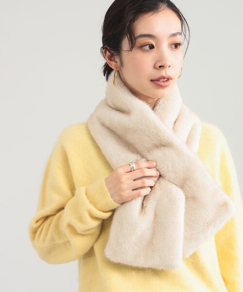 パールホワイトミンク　マフラー ミンク フェイクファー マフラー（マフラー）｜Demi-Luxe BEAMS