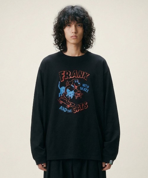 rehacer（レアセル）の「rehacer : Chill Friends L/S T-Shirt / チルフレンズ　ロングスリーブ Tシャツ（Tシャツ/カットソー・メンズ・ホワイト/ブラック・X-LARGE/LARGE/MEDIUM/SMALL）」の2枚目の写真