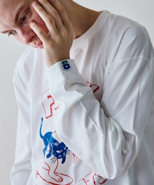 rehacer（レアセル）の「rehacer : Chill Friends L/S T-Shirt / チルフレンズ　ロングスリーブ Tシャツ（Tシャツ/カットソー・メンズ・ホワイト/ブラック・X-LARGE/LARGE/MEDIUM/SMALL）」の4枚目の写真