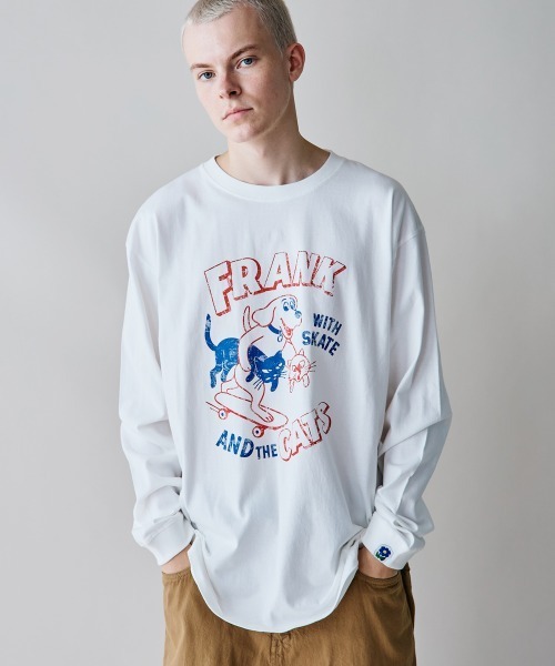 rehacer（レアセル）の「rehacer : Chill Friends L/S T-Shirt / チルフレンズ　ロングスリーブ Tシャツ（Tシャツ/カットソー・メンズ・ホワイト/ブラック・X-LARGE/LARGE/MEDIUM/SMALL）」の5枚目の写真