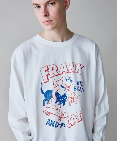 rehacer（レアセル）の「rehacer : Chill Friends L/S T-Shirt / チルフレンズ　ロングスリーブ Tシャツ（Tシャツ/カットソー・メンズ・ホワイト/ブラック・X-LARGE/LARGE/MEDIUM/SMALL）」の3枚目の写真