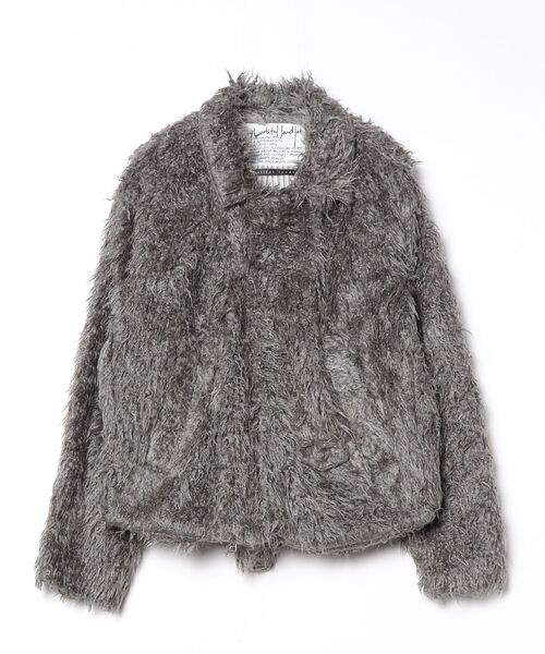 my beautiful landlet(マイビューティフルランドレット)の「【my beautiful landlet】 SHAGGY RIDERS JACKET(ライダースジャケット・メンズ・グレー/ブラック/ベージュ/オレンジ・0/1)」の2枚目の写真
