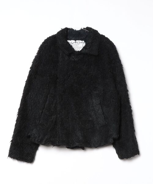 my beautiful landlet(マイビューティフルランドレット)の「【my beautiful landlet】 SHAGGY RIDERS JACKET(ライダースジャケット・メンズ・グレー/ブラック/ベージュ/オレンジ・0/1)」の1枚目の写真