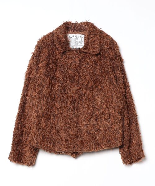 my beautiful landlet(マイビューティフルランドレット)の「【my beautiful landlet】 SHAGGY RIDERS JACKET(ライダースジャケット・メンズ・グレー/ブラック/ベージュ/オレンジ・0/1)」の14枚目の写真