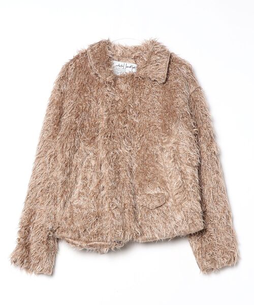 my beautiful landlet(マイビューティフルランドレット)の「【my beautiful landlet】 SHAGGY RIDERS JACKET(ライダースジャケット・メンズ・グレー/ブラック/ベージュ/オレンジ・0/1)」の13枚目の写真