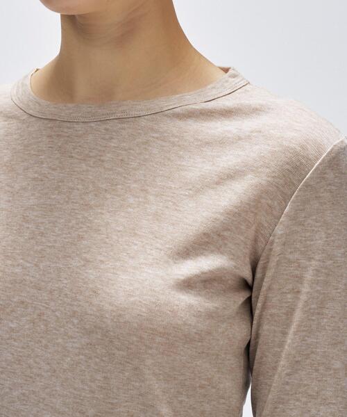 cloenc（クロエンス）の「【手洗い可】ウール混クルーネックプルオーバー（Tシャツ/カットソー・レディース・グレー系4/ブラック/ベージュ系8/オフホワイト・02）」の14枚目の写真