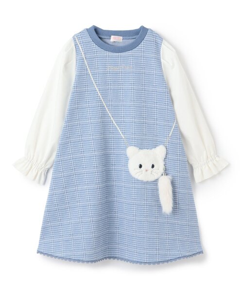 セール】ネコポシェット カットジャガードチェック ワンピース