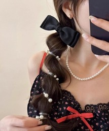 Miniministore（ミニミニストア）の「リボン コイルポニー 簡単 コイルアップ（ヘアゴム・レディース）」