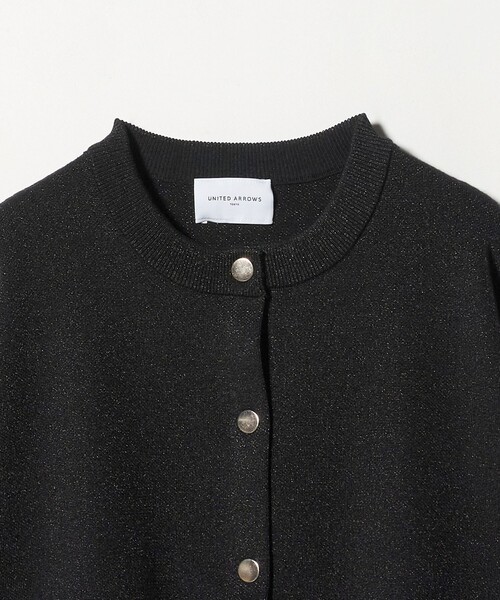 セール】ラメ ニット スウェット カーディガン ‐ウォッシャブル