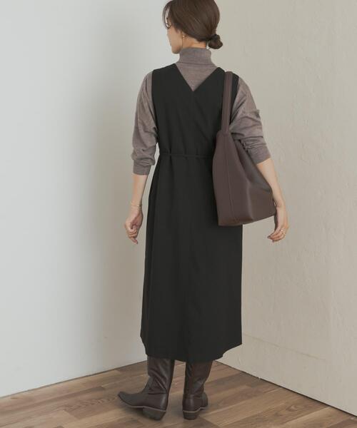 URBAN RESEARCH DOORS（アーバンリサーチドアーズ）の「『UR TECH』ツイルフレアジャンパースカート（ワンピース・レディース・チェック/ブラック・MEDIUM）」の18枚目の写真