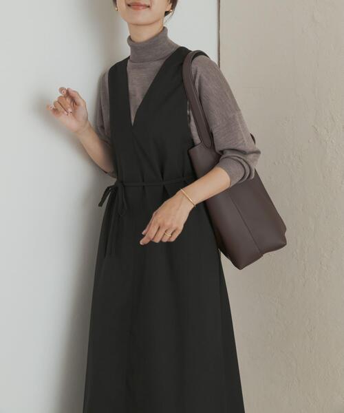 URBAN RESEARCH DOORS（アーバンリサーチドアーズ）の「『UR TECH』ツイルフレアジャンパースカート（ワンピース・レディース・チェック/ブラック・MEDIUM）」の20枚目の写真