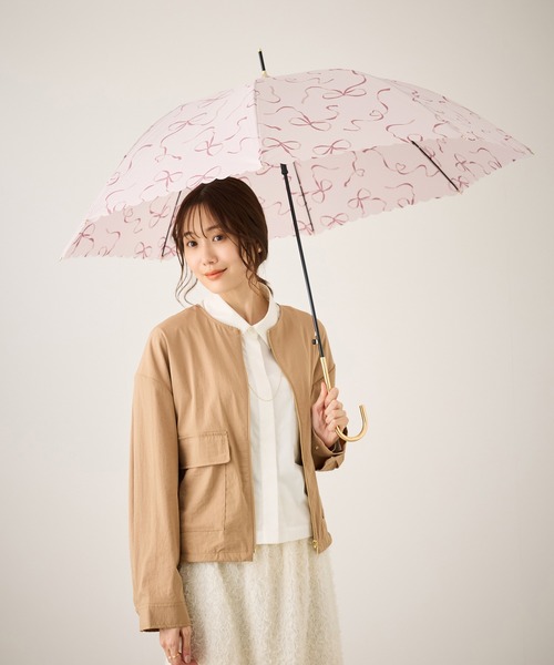 Wpc.（ダブリュピーシー）の「【Wpc.】【晴雨兼用】ハートリボン長傘（長傘・レディース・ピンク/ブラウン/ホワイト系その他・FREE）」の6枚目の写真