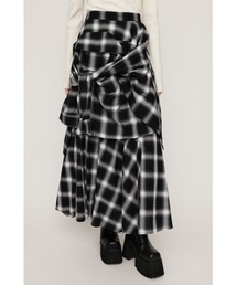 SLY | 【再入荷】PLAID LAYERED L/SK プレイド レイヤード ロングスカート 秋服 冬服(スカート)