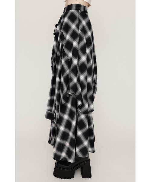 セール】【再入荷】PLAID LAYERED L/SK プレイド レイヤード ロング