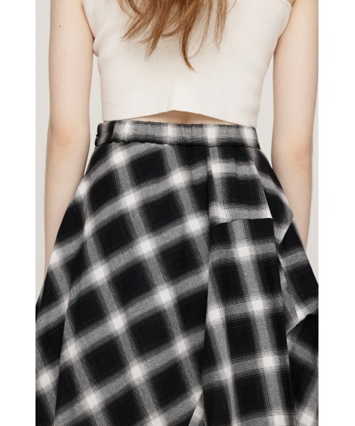 SLY(スライ)の「【再入荷】PLAID LAYERED L/SK プレイド レイヤード ロングスカート 秋服 冬服(スカート・レディース・ブラック系その他2・1/2)」の8枚目の写真