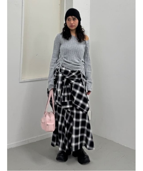 セール】【再入荷】PLAID LAYERED L/SK プレイド レイヤード ロング