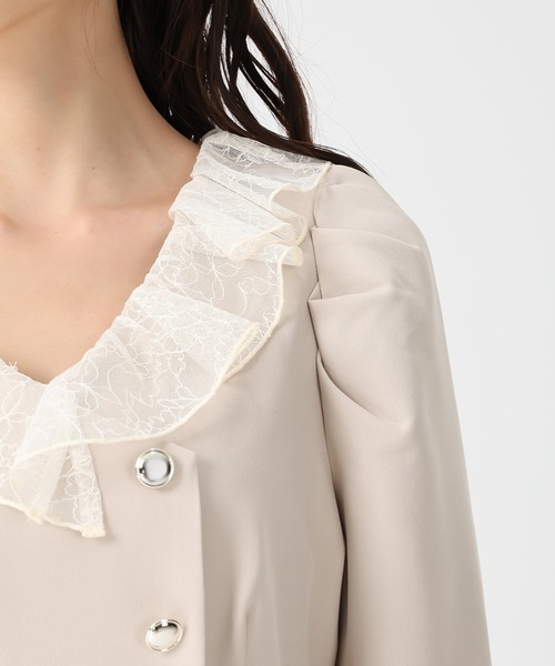 31 Sons de mode（トランテアン　ソン　ドゥ　モード）の「2025秋冬新作 レースフリルワンピース（ワンピース・レディース・ベージュ/ネイビー/ブラウン・S/M）」の20枚目の写真