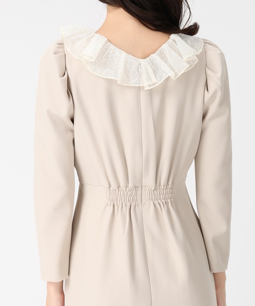 31 Sons de mode（トランテアン　ソン　ドゥ　モード）の「2025秋冬新作 レースフリルワンピース（ワンピース・レディース・ベージュ/ネイビー/ブラウン・S/M）」の21枚目の写真