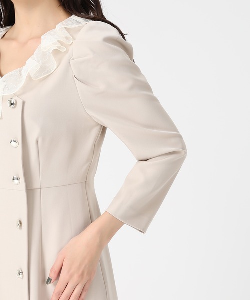 31 Sons de mode（トランテアン　ソン　ドゥ　モード）の「2025秋冬新作 レースフリルワンピース（ワンピース・レディース・ベージュ/ネイビー/ブラウン・S/M）」の22枚目の写真