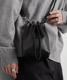 MONO-MART | レザー 巾着 ミニ ショルダーバッグ(ショルダーバッグ)