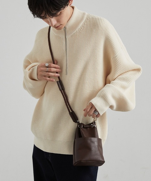 レザー 巾着 ミニ ショルダーバッグ MONO-MART│MONO-MART [モノマート