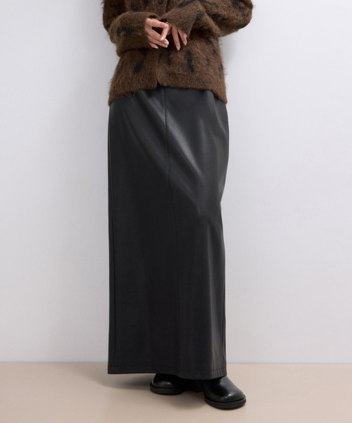WEB限定】シンセティックレザータイトスカート（スカート）｜ADAM ET