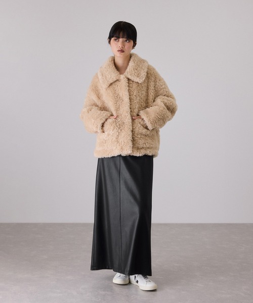 ADAM ET ROPE'(アダムエロペ)の「【WEB限定】シンセティックレザータイトスカート(スカート・レディース・ブラック/オフホワイト/ダークブラウン・36/38)」の10枚目の写真