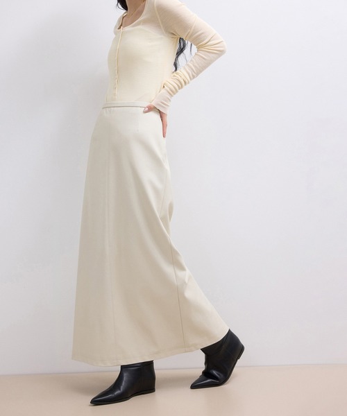 WEB限定】シンセティックレザータイトスカート（スカート）｜ADAM ET