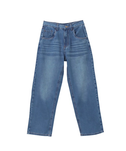 itto...(イット)の「デニムカーヴィーパンツ(デニムパンツ・レディース・ネイビー/ブルー/ワンウォッシュ・M/L)」の15枚目の写真