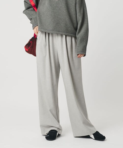 裏起毛ジョーゼット ワイドパンツ ウォッシャブル（その他パンツ