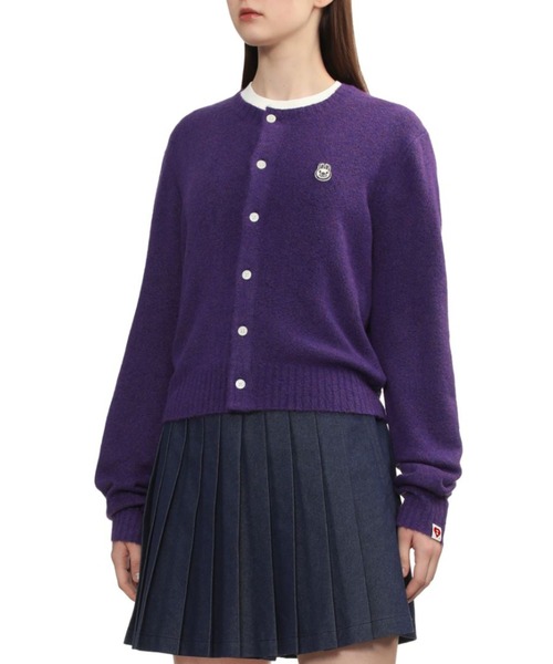 A BATHING APE（アベイシングエイプ）の「BABY DOPPY BADGE CARDIGAN #2（カーディガン/ボレロ・レディース・パープル・SMALL/X-SMALL）」の3枚目の写真