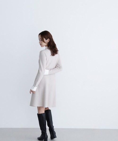 セール】◇シャツカラーミニニットワンピース（ワンピース）｜NATURAL