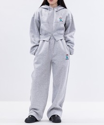 Red Cap Girl（レッドキャプガール）の「【a-r】〔RedCapGirl/レッドキャップガール〕ハートエンブロイダリー ショートダブルジップパーカー＆スウェットパンツ セットアップ ルームウェア（アンサンブル）」