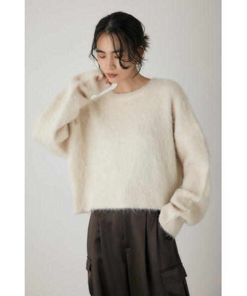 crie conforto（クリーコンフォルト）の「シャギープルオーバー　ニット / 長袖 / 冬服（ニット/セーター・レディース・グレー/オフホワイト/ピンク・FREE）」の19枚目の写真