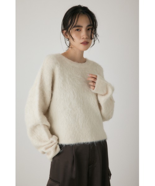 crie conforto（クリーコンフォルト）の「シャギープルオーバー　ニット / 長袖 / 冬服（ニット/セーター・レディース・グレー/オフホワイト/ピンク・FREE）」の20枚目の写真