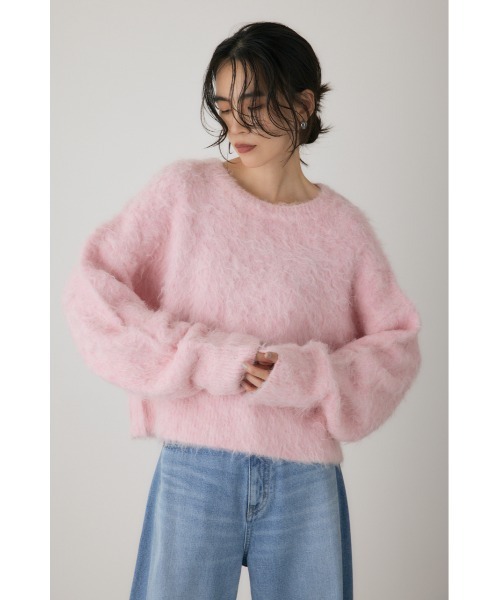 crie conforto（クリーコンフォルト）の「シャギープルオーバー　ニット / 長袖 / 冬服（ニット/セーター・レディース・グレー/オフホワイト/ピンク・FREE）」の18枚目の写真