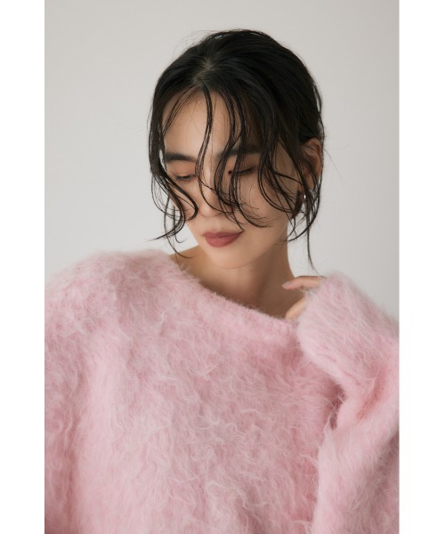 crie conforto（クリーコンフォルト）の「シャギープルオーバー　ニット / 長袖 / 冬服（ニット/セーター・レディース・グレー/オフホワイト/ピンク・FREE）」の9枚目の写真