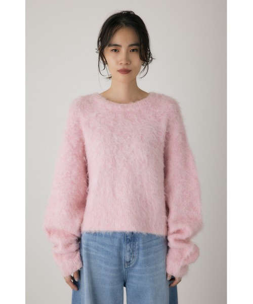 crie conforto（クリーコンフォルト）の「シャギープルオーバー　ニット / 長袖 / 冬服（ニット/セーター・レディース・グレー/オフホワイト/ピンク・FREE）」の10枚目の写真